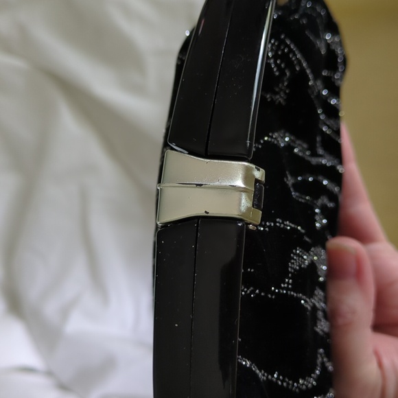 Evening clutch - black velvet, made in Italy NWOT - Picture 3 of 3